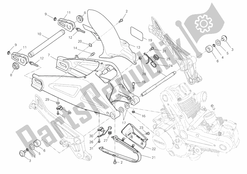 Wszystkie części do Rami? Wahad? Owe Ducati Monster 659 ABS Australia 2012